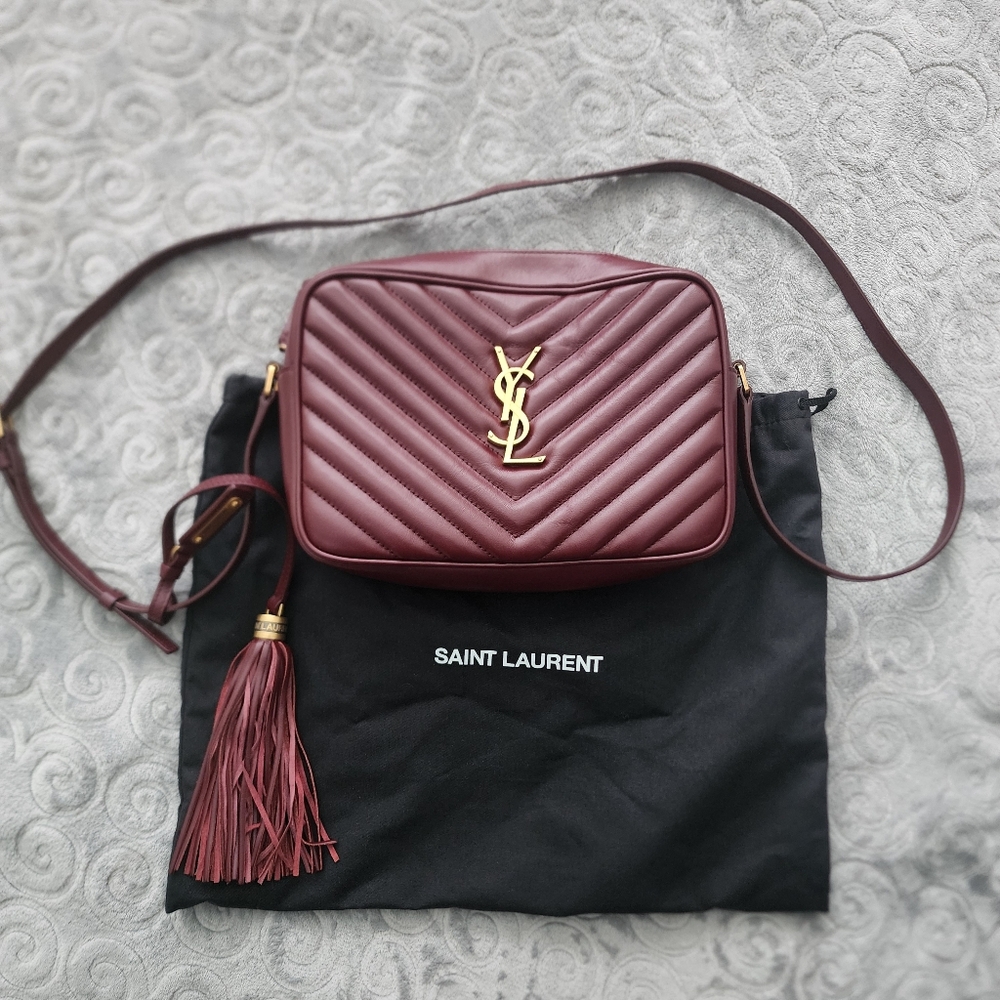 Saint Laurent Lou Camera Bag - Burgundy